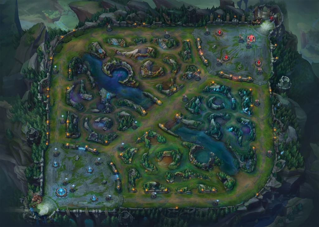 League of Legends MOBA MAP